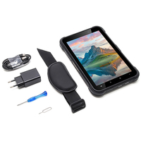 Tablet NFC Android 12 layar 8 inci IP67, Tablet PC perangkat genggam portabel tahan air 4G + 64G dengan baterai dan Tablet IPS