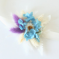 Corsage de fleurs séchées fait main, broche florale préservée, corsage naturel séché pour mariage, demoiselle d'honneur, remise de diplôme