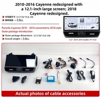 Écran GPS de navigation automobile Android 15 de 12,3 pouces, lecteur multimédia automobile IPS, Carplay DSP pour Porsche Cayenne 92A 2010-2016