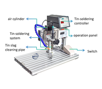 Machine à souder à pédale de qualité industrielle, moteur servo, station d'alimentation automatique en étain, nettoyage des scories, ligne d'assemblage de circuits imprimés, moteur à roulement