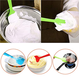 Ensemble de spatules en silicone réutilisables avec logo personnalisé, 6 pièces, OEM ODM, ensemble de grattoirs de cuisine - Product Image 3