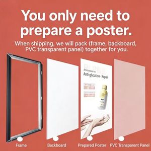 Marco de Exhibición de Aluminio Anodizado Plateado de 25 mm con Apertura Rápida para Señalización Comercial y Uso de Información - Product Image 5