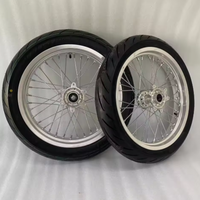 Kit de roues Supermoto KYZ Ultra Bee 17 pouces en alliage d'aluminium de qualité supérieure avec pneus et disques de frein pour la course sur piste, le drifting et la mise à niveau professionnelle des motos de course