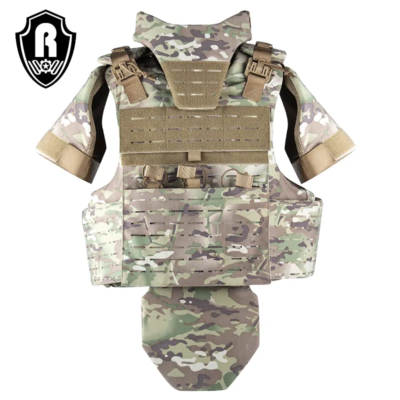 Roewe Design War Multifunctional Full Body Vest PE Camo Vest Plate Carrier Combat Chalecos Tactical Vest