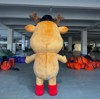 Funtoys Costume de mascotte de Noël gonflable pour adulte, animal publicitaire géant, costume gonflable de cerf pour la fête d'Halloween 2m