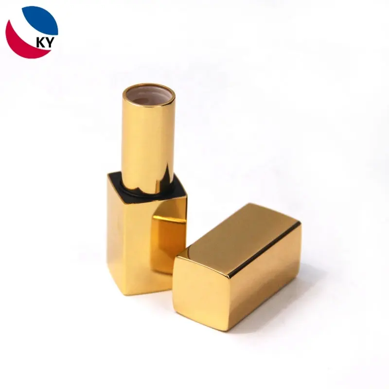 Empty Magnetic Magnet Square Rose Gold Lipstick Tube