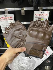 Gants en cuir à demi-doigts en fibre <span class=keywords><strong>de</strong></span> carbone pour hommes. Anti-dérapant, résistant aux chocs pour moto, vélo et <span class=keywords><strong>chasse</strong></span>. Prix <span class=keywords><strong>de</strong></span> gros. - Product Image 5