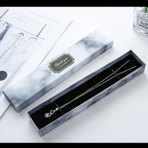 Custom Printed Modern Marble <b>Cardboard</b> Jewelry <b>Box</b> Set Rectangle Square for Necklace Earring Bracelet Ring Packaging <b>Storage</b> - Product Image 6