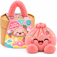 Jouets en peluche promotionnels personnalisés, adorables mascottes alimentaires, poupées anti-stress souples avec boîte cadeau vapeur pour cadeaux promotionnels en gros
