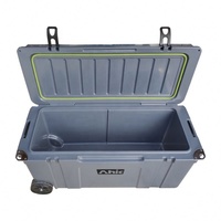 Glacière isotherme imperméable de 120 L avec roues, portable pour les voyages, la pêche, le stockage du vin/du nourriture, rétention de la glace