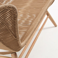 Lit et chaise longues d'extérieur en teck, design nordique, avec structure mobile en alliage d'aluminium, Guangdong, pour cour, balcon, piscine, villa