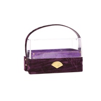 Boîte d'emballage cadeau en acrylique transparent effet velours, idéale pour souvenirs de mariage et bonbons – Emballage haut de gamme