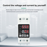 Relais de protection de courant et de tension AC intelligent réglable sur rail DIN 220V, monophasé, protection contre les surtensions, stabilisateur numérique