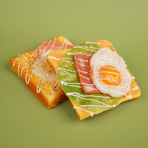 Piezas de modelo de comida de gofres falsos, accesorios de tostadas artificiales, Fabricante Mayorista <span class=keywords><strong>chino</strong></span>, <span class=keywords><strong>huevo</strong></span> tostado DIY - Product Image 4