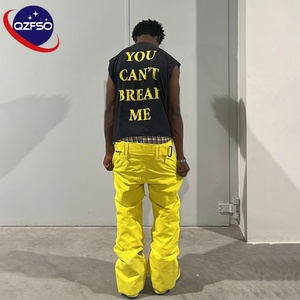QZFso เสื้อยืดผู้ชายวินเทจคุณภาพสูงซักด้วยกรดเสื้อยืดผ้าฝ้าย100% ออกแบบได้เอง Dtg พิมพ์ลายโอเวอร์ไซส์เสื้อกั๊กกราฟิก - Product Image 2