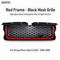 Calandre avant noire et rouge en maille, style suralimenté, pièce de rechange OE YK20 pour Range Rover Sport L320 2005-2009