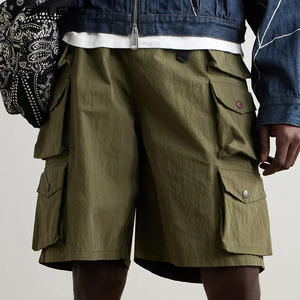 Custom Men's Eco-Friendly Embroidered 4 Pocket Cargo <b>Shorts</b> Relaxed Fit Polyester Twill Detachable <b>Belt</b> Waterproof Urban - Product Image 3