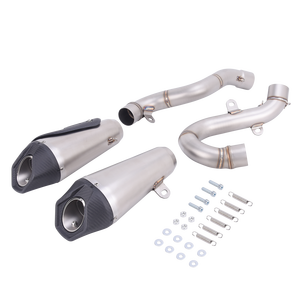 Sistema de Escape Doble para Motocicleta, Silenciador Doble Completo con Cabezal Frontal para <span class=keywords><strong>Ducati</strong></span> Panigale Streetfighter <span class=keywords><strong>V4</strong></span> 2018-2024 - Product Image 2