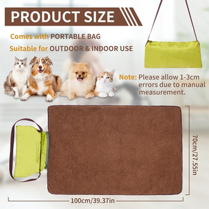SUREWALHOME Plegable Impermeable Reversible Mat Antideslizante Cama para perros Manta de reducción de aranceles para interiores y exteriores Camping Viajes - Product Image 2