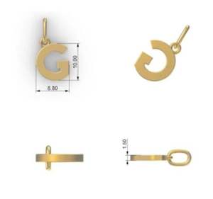 Elegante colgante con inicial de plata de ley 925 con diseño de letra personalizada para regalos de joyería personalizados y uso diario - Product Image 3