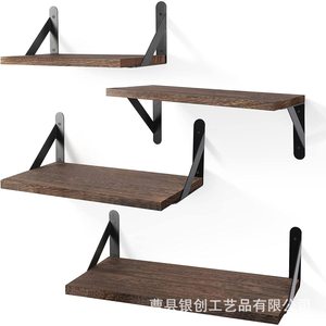 Wooden Floating <b>Wall</b> <b>Shelf</b> Rectangle Durable <b>Wall</b> <b>Mounted</b> Type Multipurpose Storage <b>Shelf</b> - Product Image 1