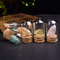 Bouteilles de spécimen minéral en cristal d'améthyste avec boîte cadeau Cristaux naturels de guérison Pierre minérale brute