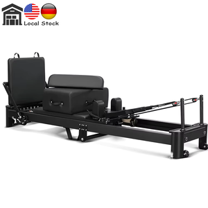 Reformer de Pilates Plegable de Aluminio Negro, Máquina Fácil de Guardar en Casa - Product Image 1