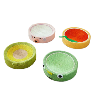 Lit-griffoir pour chat, résistant à l'usure et anti-déchirures, bac à griffer rond pour chat, lit pour chat intégré, grand jouet à griffer pour chat - Product Image 1