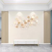 Panneau mural en bois grainé, revêtement en placage de bois pour la décoration intérieure, rénovation de pièce