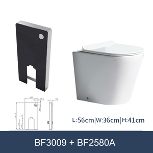 Tanque de Descarga para Inodoro de Vidrio Negro, Tanque de Agua para Inodoro Montado en el Suelo - Product Image 2