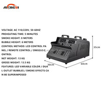Machine à bulles de fumée 1500W, 18 LED RGB 3W, pour mariage, célébration, fête