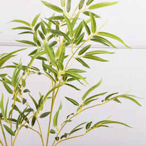 Hojas de Bambú Artificiales Qihao de 60 cm de Alto y 50 cm de Ancho, Planta Decorativa de Interior de Alta Simulación, Flor de Seda, Adorno para el Hogar - Product Image 3