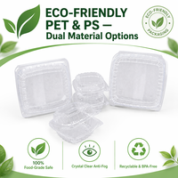 Boîte en PET transparente de qualité alimentaire pour l'emballage des fruits, conteneur en plastique pour la laitue