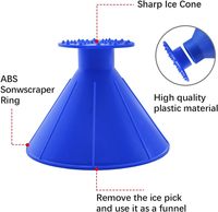 Grattoirs à glace magiques pour pare-brise de voiture, grattoir à glace rond, grattoir à neige magique, grattoir à neige en forme d'entonnoir, élimination de la neige