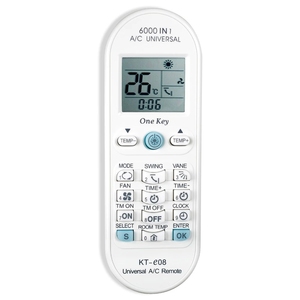 รีโมทคอนโทรล AC อเนกประสงค์ KT-E08 <span class=keywords><strong>6000</strong></span>-<span class=keywords><strong>in</strong></span>-<span class=keywords><strong>1</strong></span>ชุดกุญแจรีโมทคอนโทรลพร้อมคุณสมบัติรหัสรีด - Product Image 1