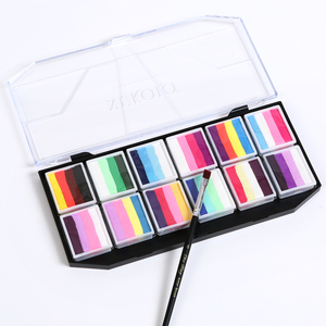 Kit de <span class=keywords><strong>peinture</strong></span> <span class=keywords><strong>gouache</strong></span> gâteau fendu activé par l'eau arc-en-ciel professionnel <span class=keywords><strong>peinture</strong></span> pour le corps et le <span class=keywords><strong>visage</strong></span> pour l'expression artistique - Product Image 4