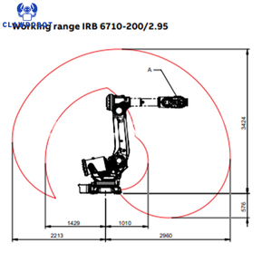 Robot de manutention lourd CLAWROBOT ABB 6 axes 200 kg, grand robot industriel pour la fonderie sous pression, le nettoyage et la pulvérisation - Product Image 2