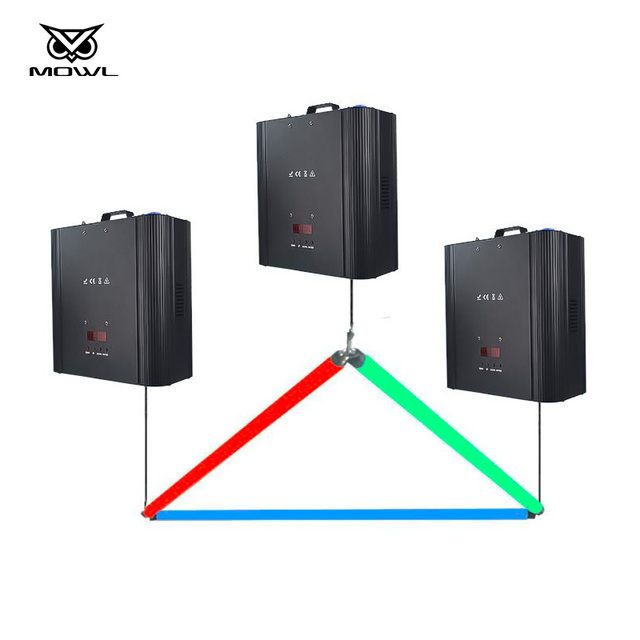 MOWL Triangle DMX RGB Projection LED Kinetic Tube Light for Wedding Bar DJ Events