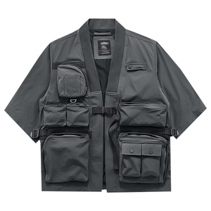 Produttori di <span class=keywords><strong>Abbigliamento</strong></span> Personalizzato Nuova Giacca da <span class=keywords><strong>Uomo</strong></span> Versione Coreana Giacche Casual di Design Giacche a Mezza Manica per <span class=keywords><strong>Uomo</strong></span> - Product Image 4