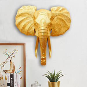 Scultura <span class=keywords><strong>da</strong></span> Parete in Resina Stile Nordico 2026 a Forma di Testa di Elefante, Statuetta di Leone Retrò alla Moda per Natale e Halloween in Famiglia - Product Image 3