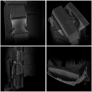 Gilet tactique de protection individuelle ARTEX Black Molle à libération rapide, gilet de sécurité pour hommes, porte-plaques - Product Image 5