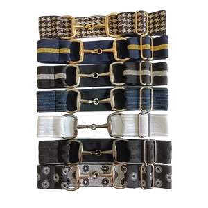 Cintura Equestre Elasticizzata a Vita Alta da 3,8 cm per Equitazione con Fibbia a Morso, Incisione Logo Gratuita, Tinta Unita, Nessun MOQ - Product Image 6