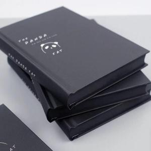 Logo Printed Soft Cover Leather Linen Notebook A5 A6 <strong>Small</strong> Cute <strong>Diary</strong> Lay Flat Portable Stationary Black Journal Paper Journal - Product Image 6