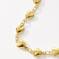 Nagosa Nouveau Design Laiton Femmes Bijoux Bouffée Coeur Lien Chaîne Homard Fermoir Bracelets pour Port Quotidien