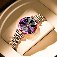 Montre POEDAGAR 719 pour femmes, luxe, or rose, acier inoxydable, quartz, étanche, version coréenne, montres pour femmes