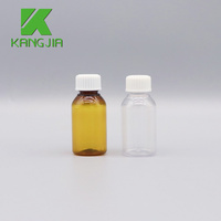 Botol Reagen PET 20ML Transparan, Vial Kimia Kapasitas Kecil, Botol Obat dengan Tutup Sekrup untuk Kemasan Cair