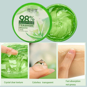 Gel lidah buaya multiguna 100% ekstrak murni pelembap wajah Perawatan titik jerawat reparasi matahari untuk semua jenis kulit | - Product Image 1