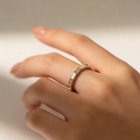 Bague ajustable tendance en laiton plaqué or 18 carats et zircone pour femme, idéale pour les mariages et le quotidien