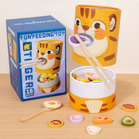 Jouets éducatifs Montessori en bois pour enfants de 5 à 7 ans - Jeux d'alimentation, développement cognitif, motricité fine et entraînement logique