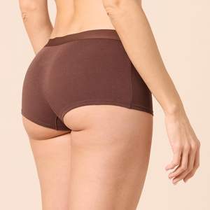 Набор из 5 трусиков-шорт из тонкого хлопка для женщин, средней посадки, повседневные, антибактериальные, однотонные, трикотажные, больших размеров - Product Image 2